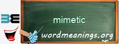 WordMeaning blackboard for mimetic